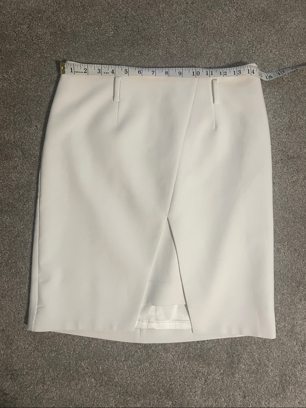 White House Black Market White Faux Wrap Pencil Skirt Size 4 Lined